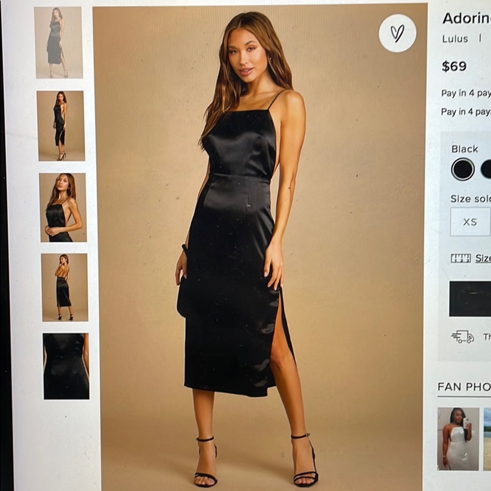 Black satin dress